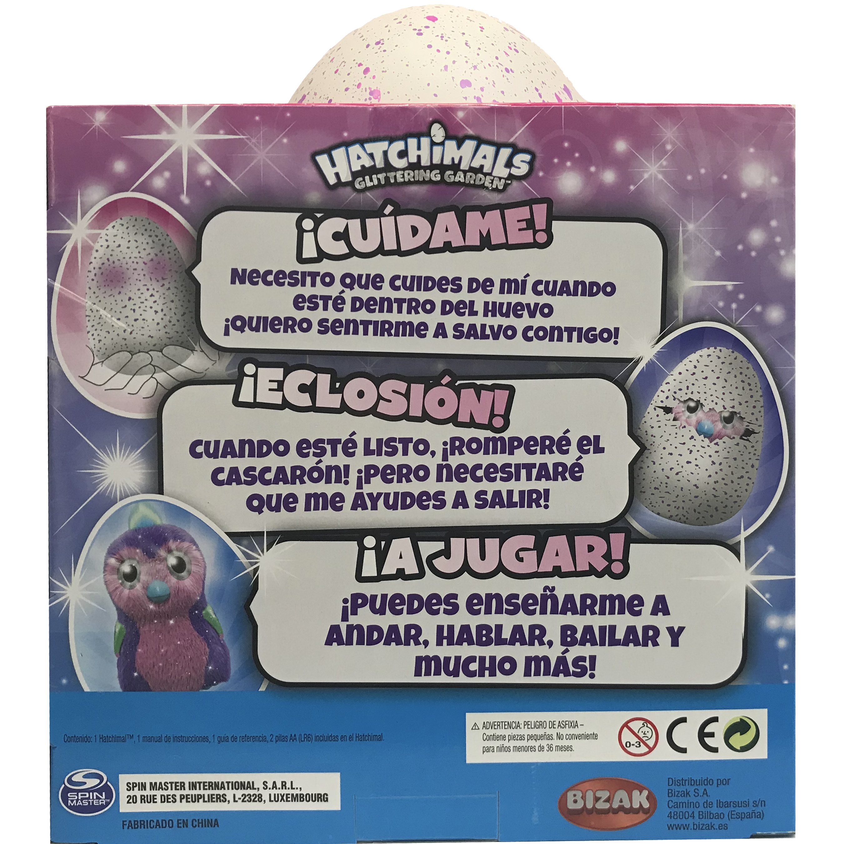 imagen trasera juguete hatchimals pengua