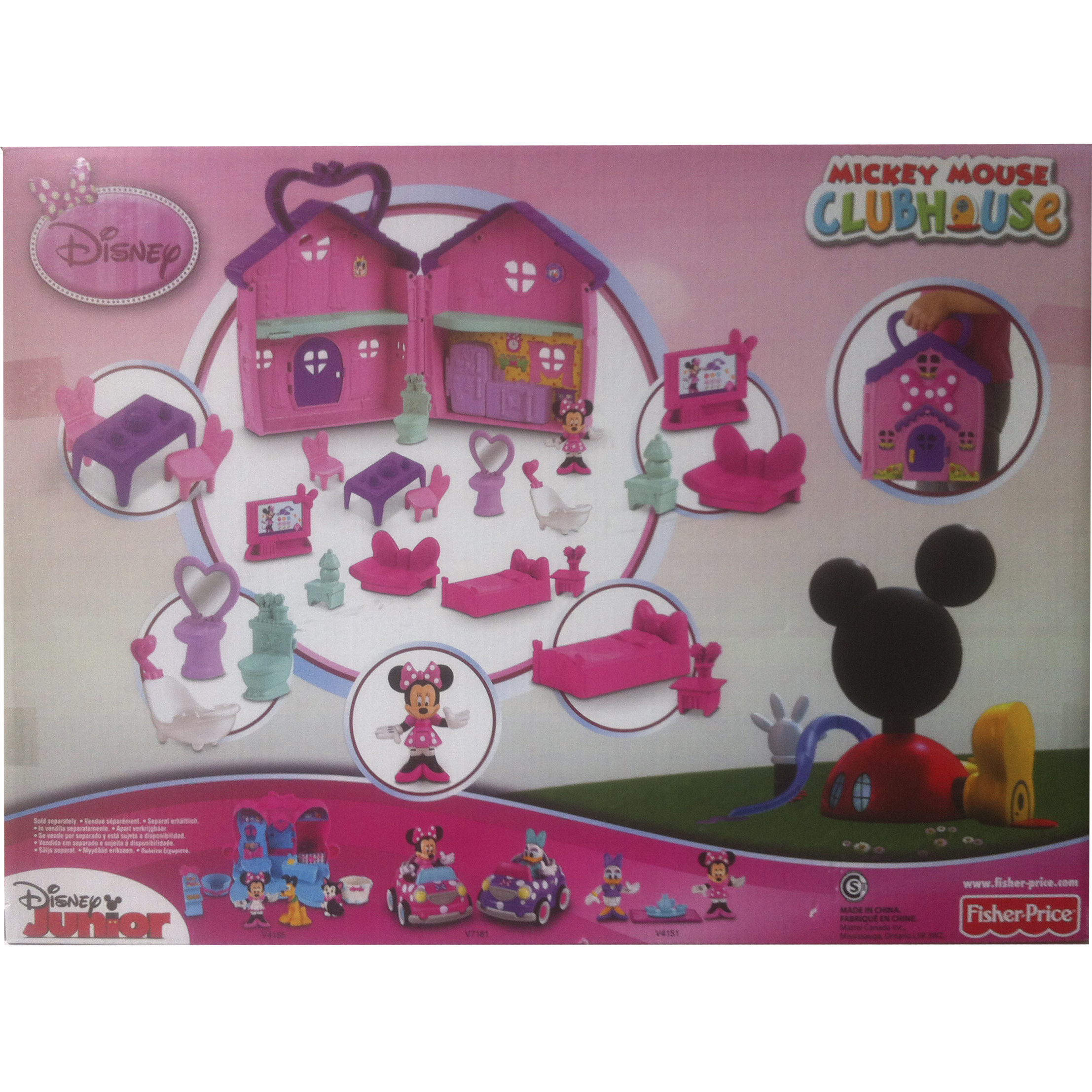 imagen trasera casa de minnie rosa malet