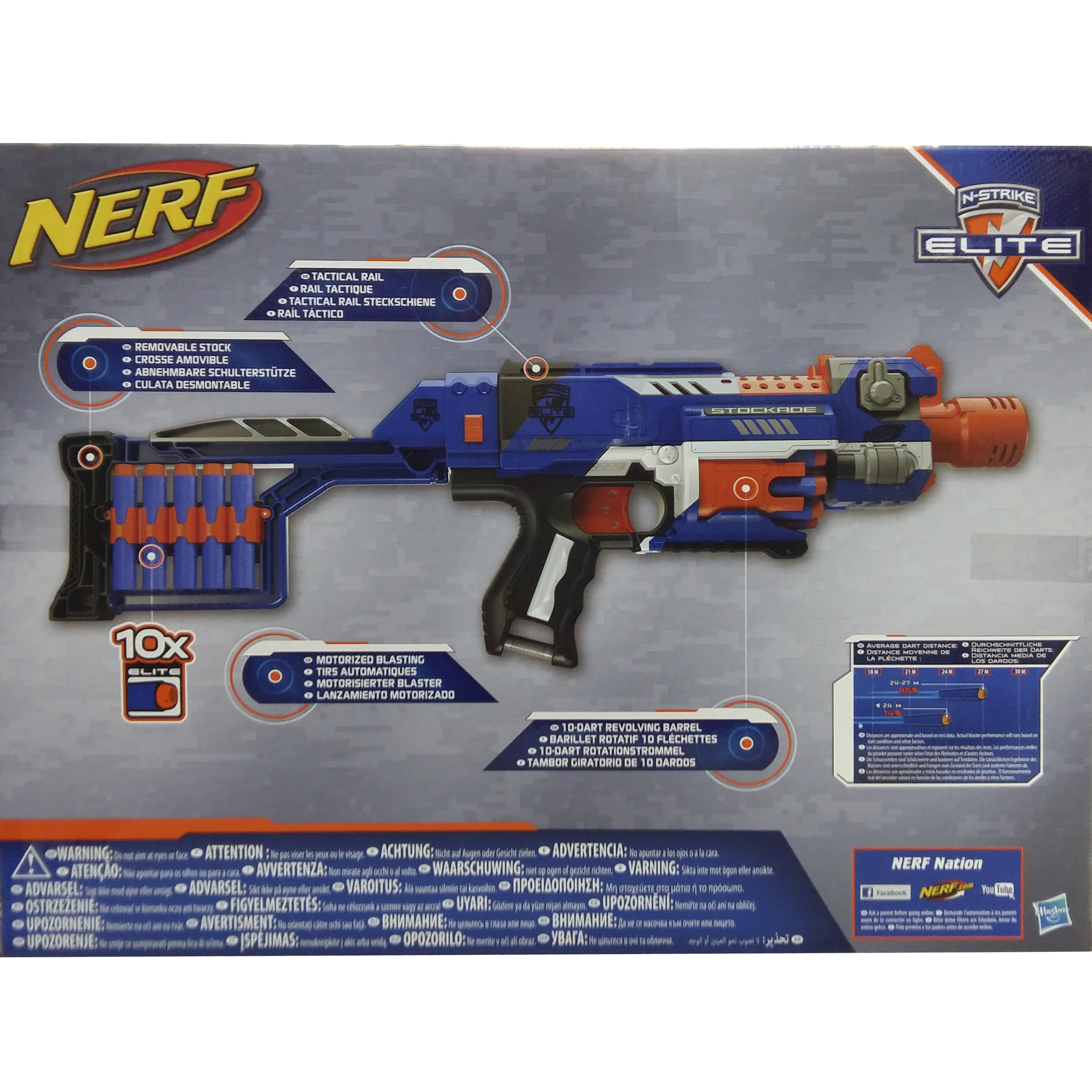 imagen trasera nerf stockade 10 dardos