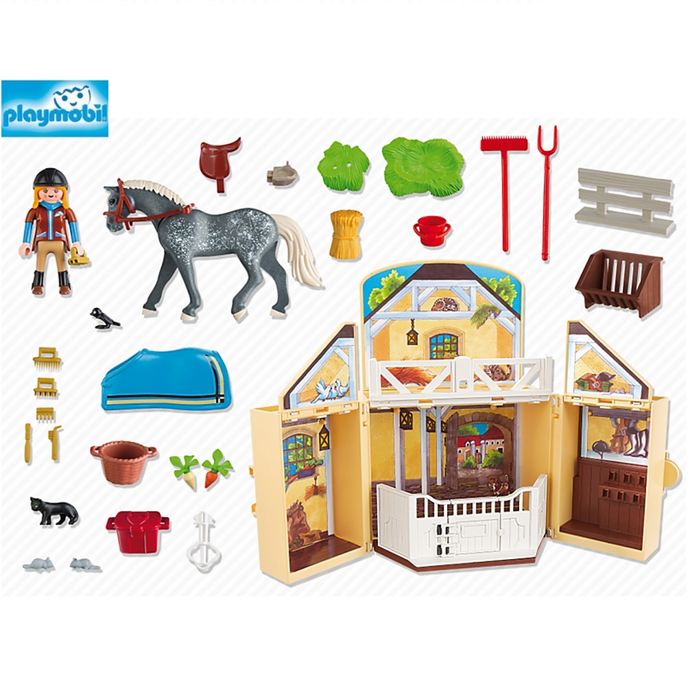 Playmobil Cofre establo caballo despiece