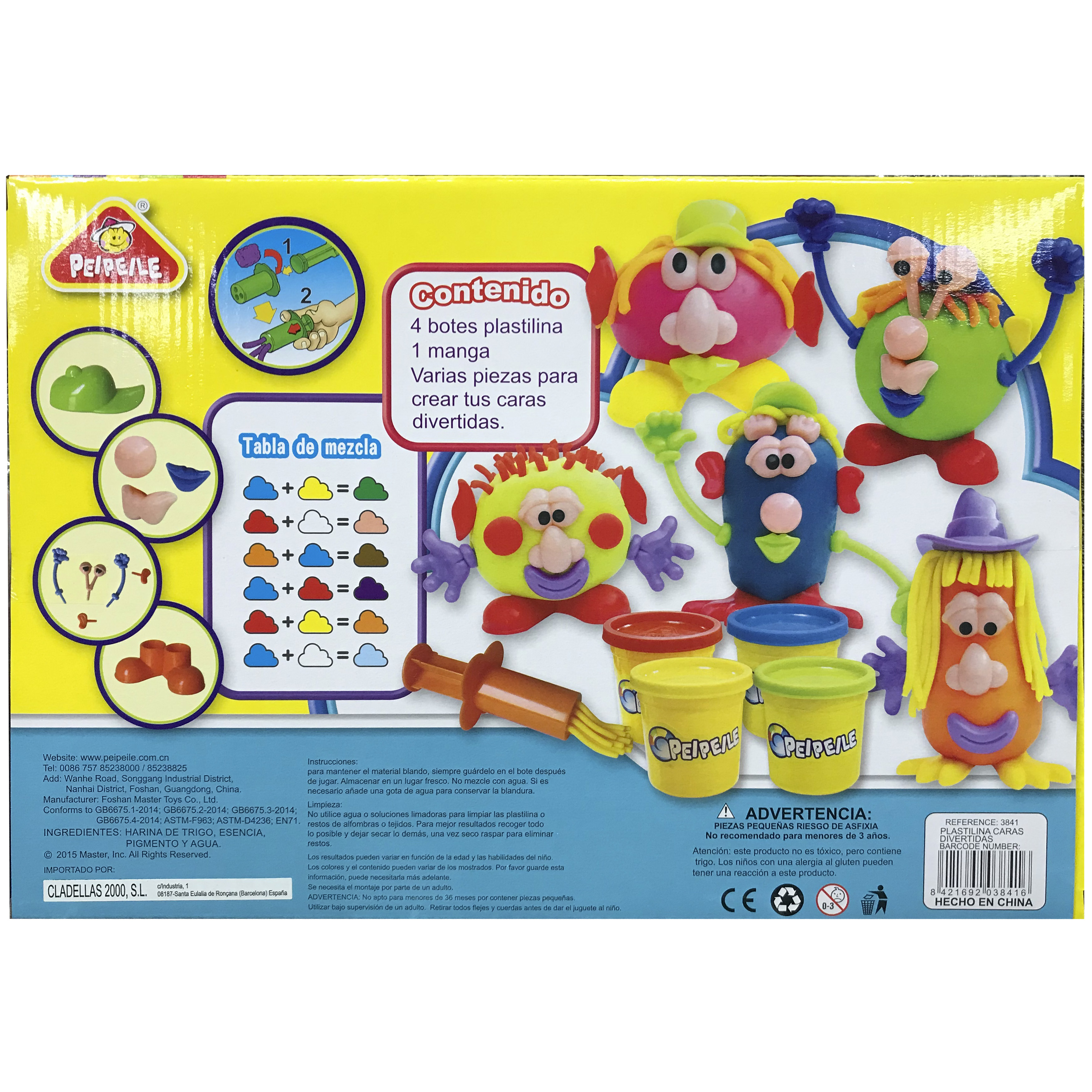 imagen juego cara divertida plastilina