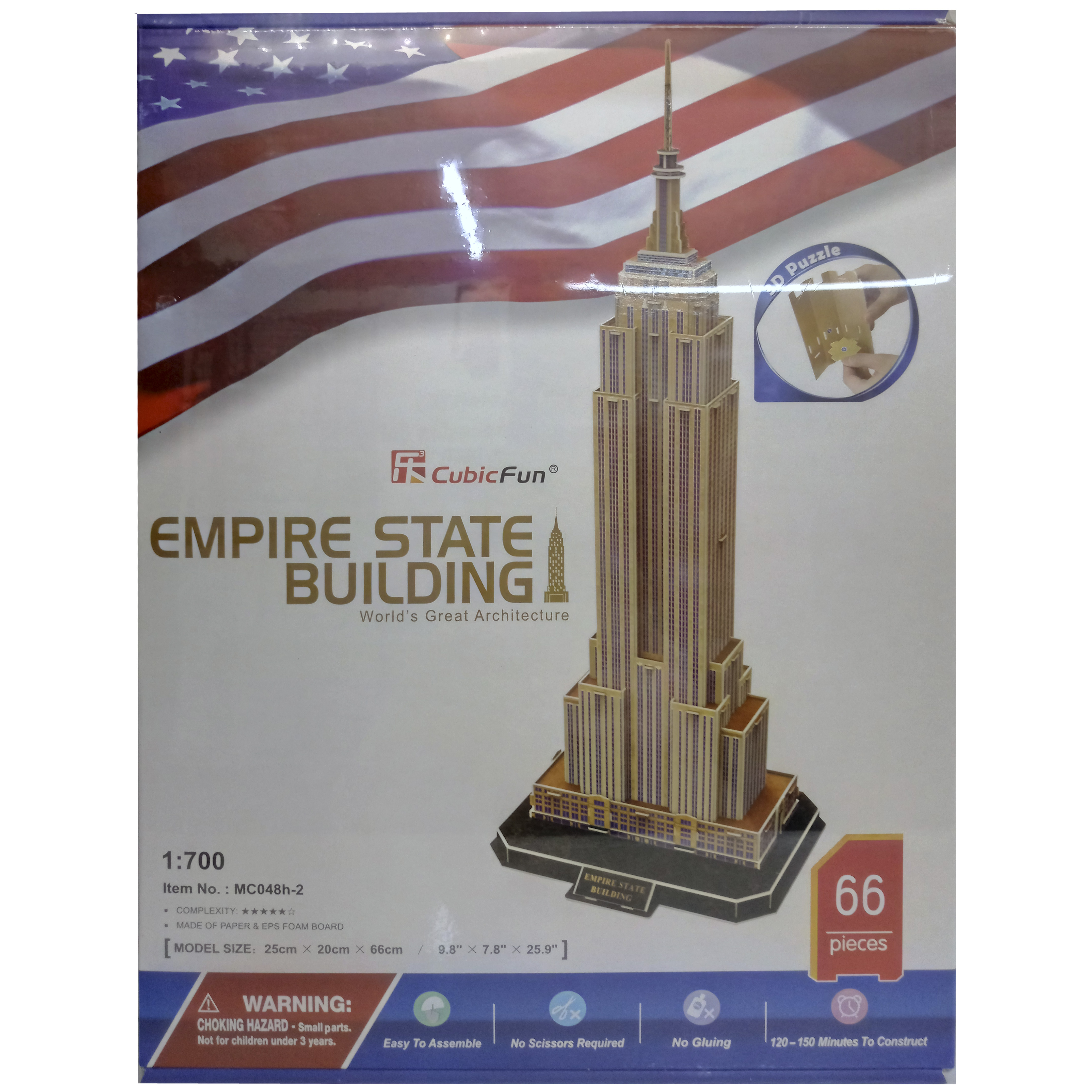 imagen puzzle 3d empire state 66 piezas