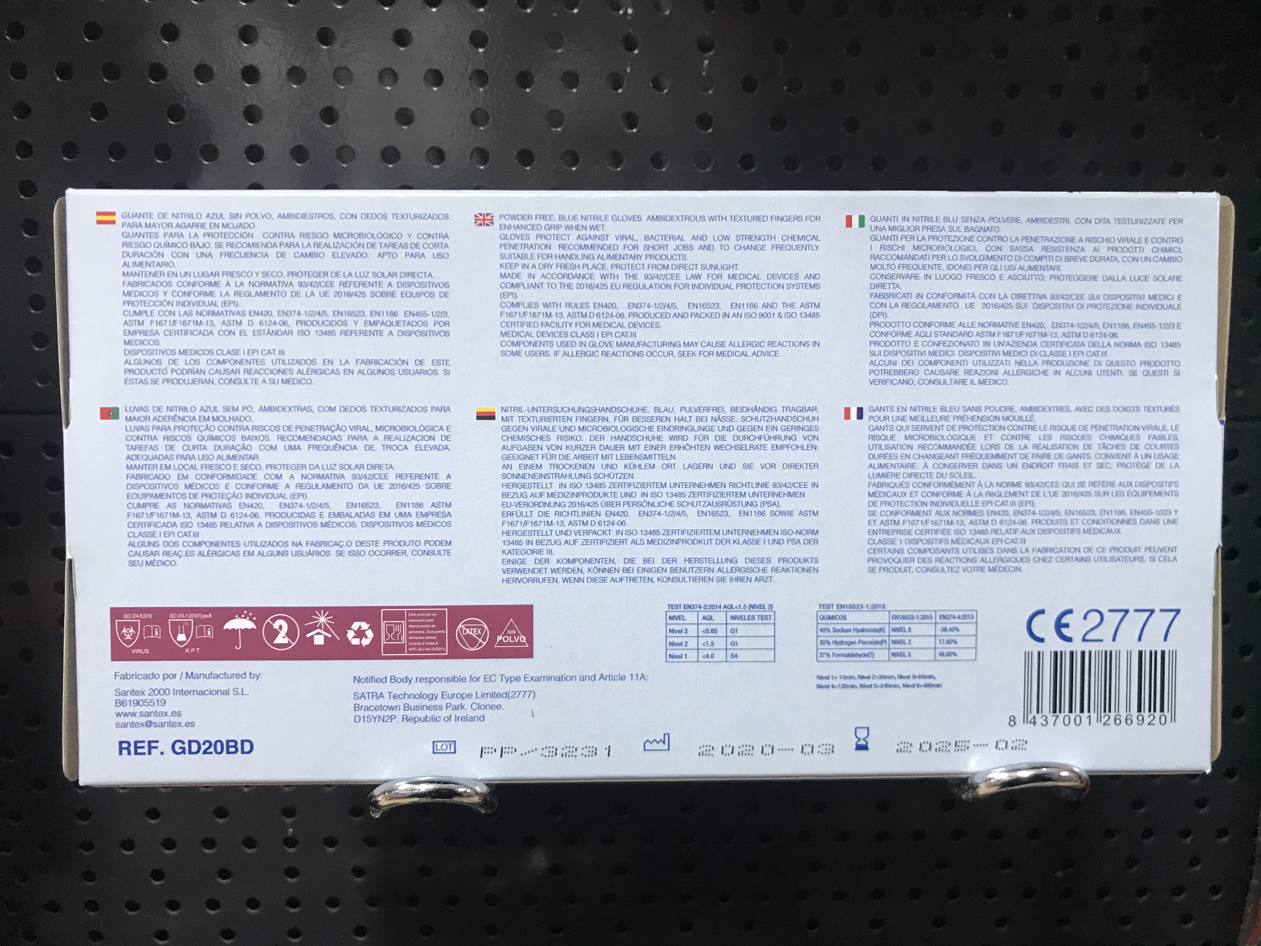 GAUNTE NITRILO AZUL TALLA L