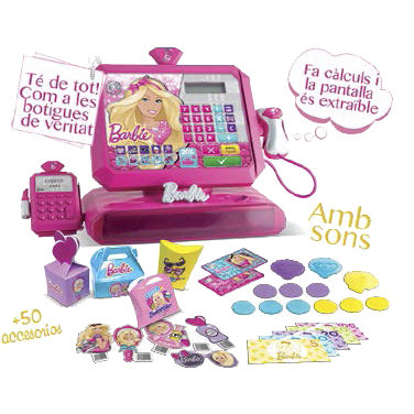 imagen caja registradora barbie rosa