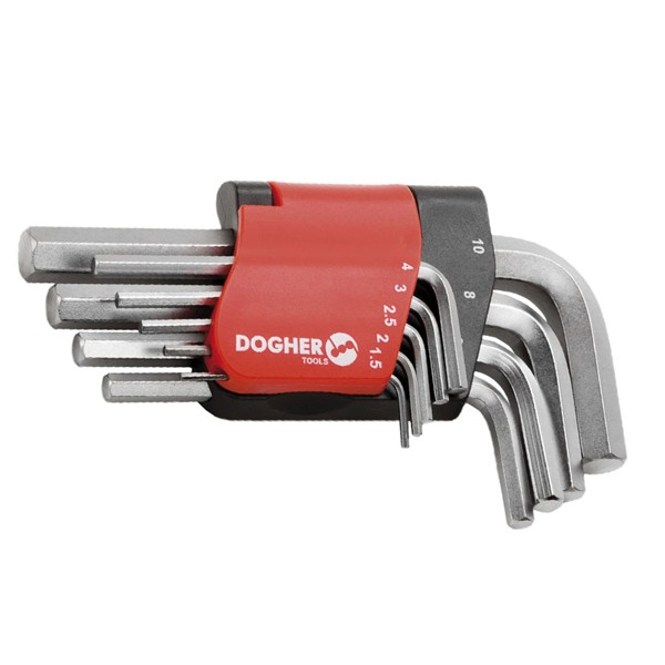 JUEGO LLAV MACHO HEX CORTA 9 PZAS 1,5-10