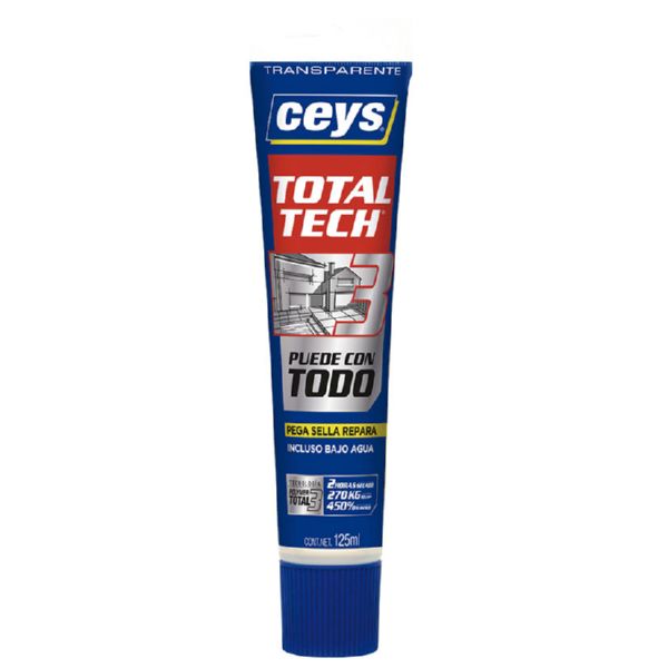 CEYS ADHESIVO TOTAL TECH MS 125 ml. COLOR TRANSPARENTE