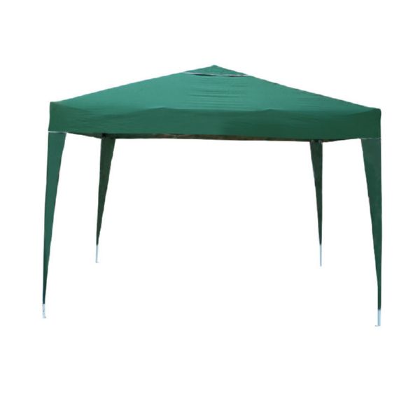 Carpa 3x3 m. verde plegable con fald&oacute;n ondulado.