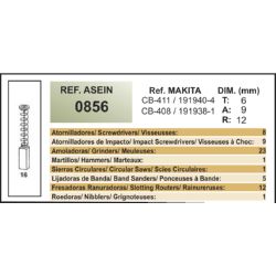 ESCOBILLA MAKITA Ref.0856 CB-411 CB-408