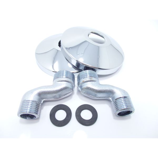 EXCENTRICAS GRIFERIA MZ SUPERGIGANTES 1/2"-3/4" 3cm JUEGO DOS UNIDADES CON FLORON