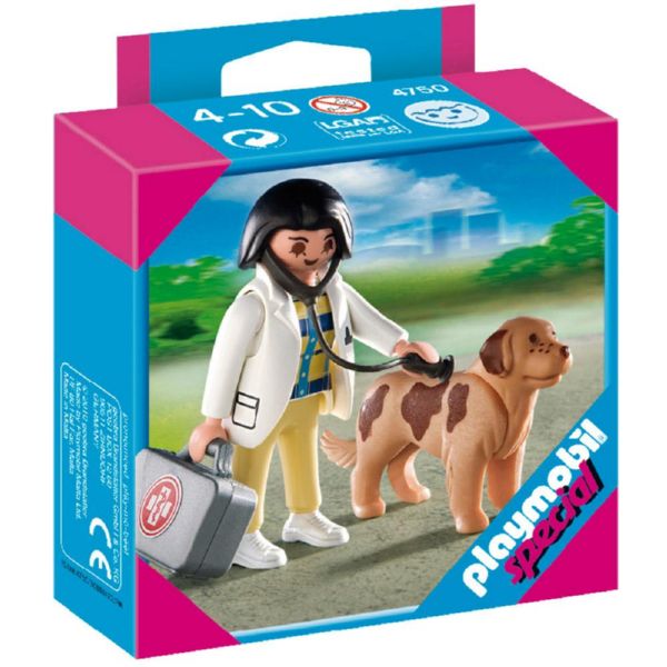 PLAYMOBIL SPECIAL VETERINARIA CON PERRO 4750