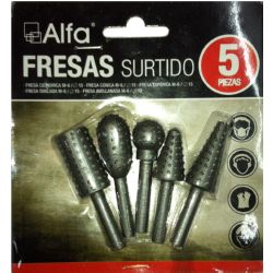 SET 5 MUELAS FRESAS SURTIDAS MET&Aacute;LICAS