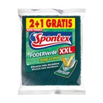 ESTROPAJO FIBRA VERDE XXL 3 UN. SPONTEX