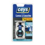 CEYS LONA Y CAUCHO KIT DE REPARACI&Oacute;N ADHESIVO + PARCHE