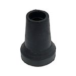 CONTERA CILINDRICA EXTERIOR GOMA BASTON 17,5mm NEGRA