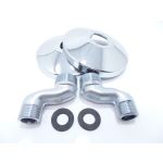 EXCENTRICAS GRIFERIA MZ SUPERGIGANTES 1/2"-3/4" 3cm JUEGO DOS UNIDADES CON FLORON