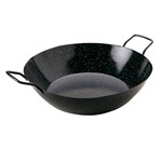 PAELLERA ESMALTADA HONDA CON ASAS 38 CM.