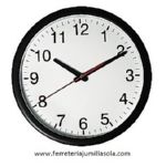 RELOJ PARED COCINA 25cm PL&Aacute;STICO NEGRO POTTERY