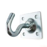 SOPORTE GANCHO CON BASE CUADRADO 45X45mm ZINCADO ABIERTO